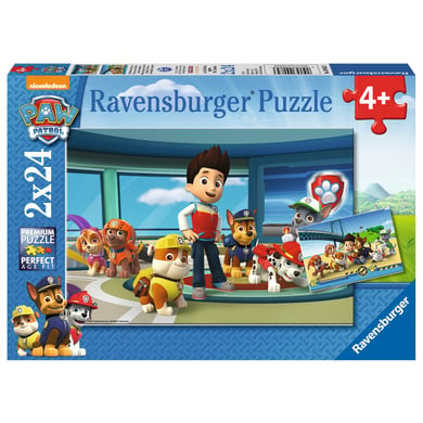 Ravensburger Puzzle 2x 24 Teile - Paw Patrol: Hilfsbereite Spürnasen von Ravensburger