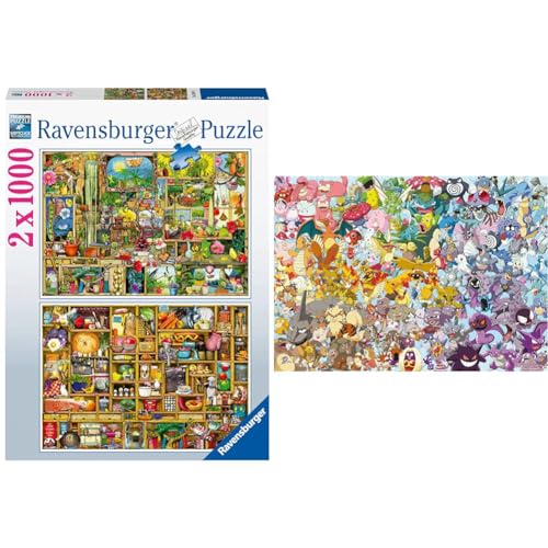 Ravensburger Puzzle 89691 - Colin Thompson & Puzzle 1000 Teile, Challenge Pokémon - Alle 150 Pokémon der 1. Generation als herausforderndes Puzzle ab 14 Jahren, Pokémon Puzzle, Pokémon Geschenk von Ravensburger