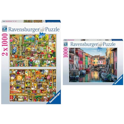 Ravensburger Puzzle 89691 - Colin Thompson & Puzzle 17392 Burano in Italien - 1000 Teile Puzzle für Erwachsene und Kinder ab 14 Jahren von Ravensburger