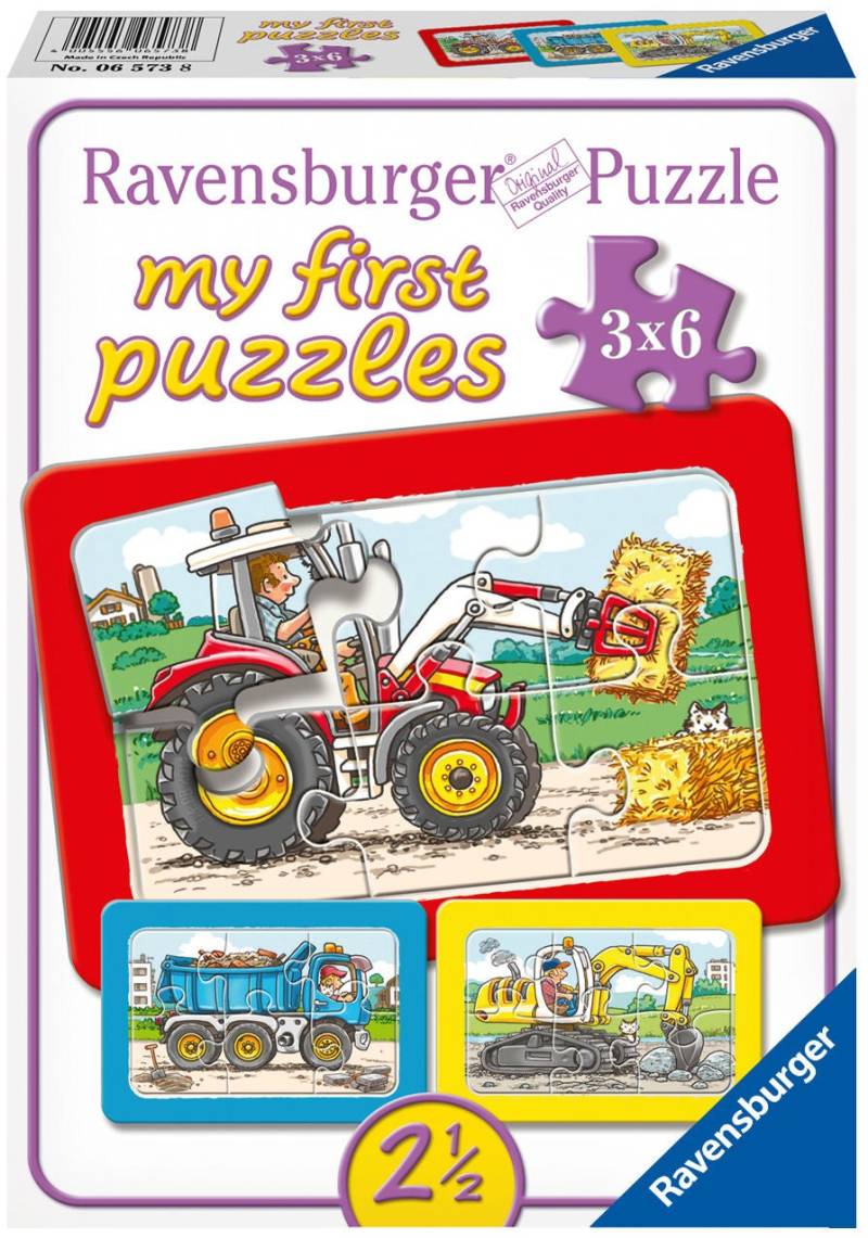 Ravensburger Puzzle Arbeitsfahrzeuge 3x6 Teile von Ravensburger