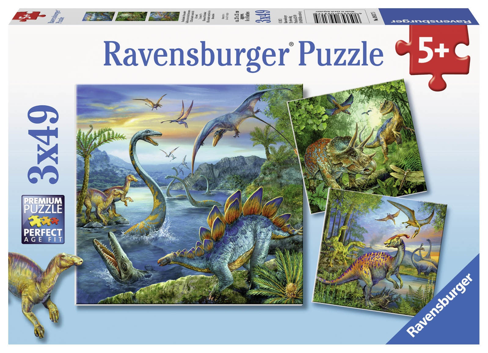 Ravensburger Puzzle Dinosaurier 3x49 Teile von Ravensburger