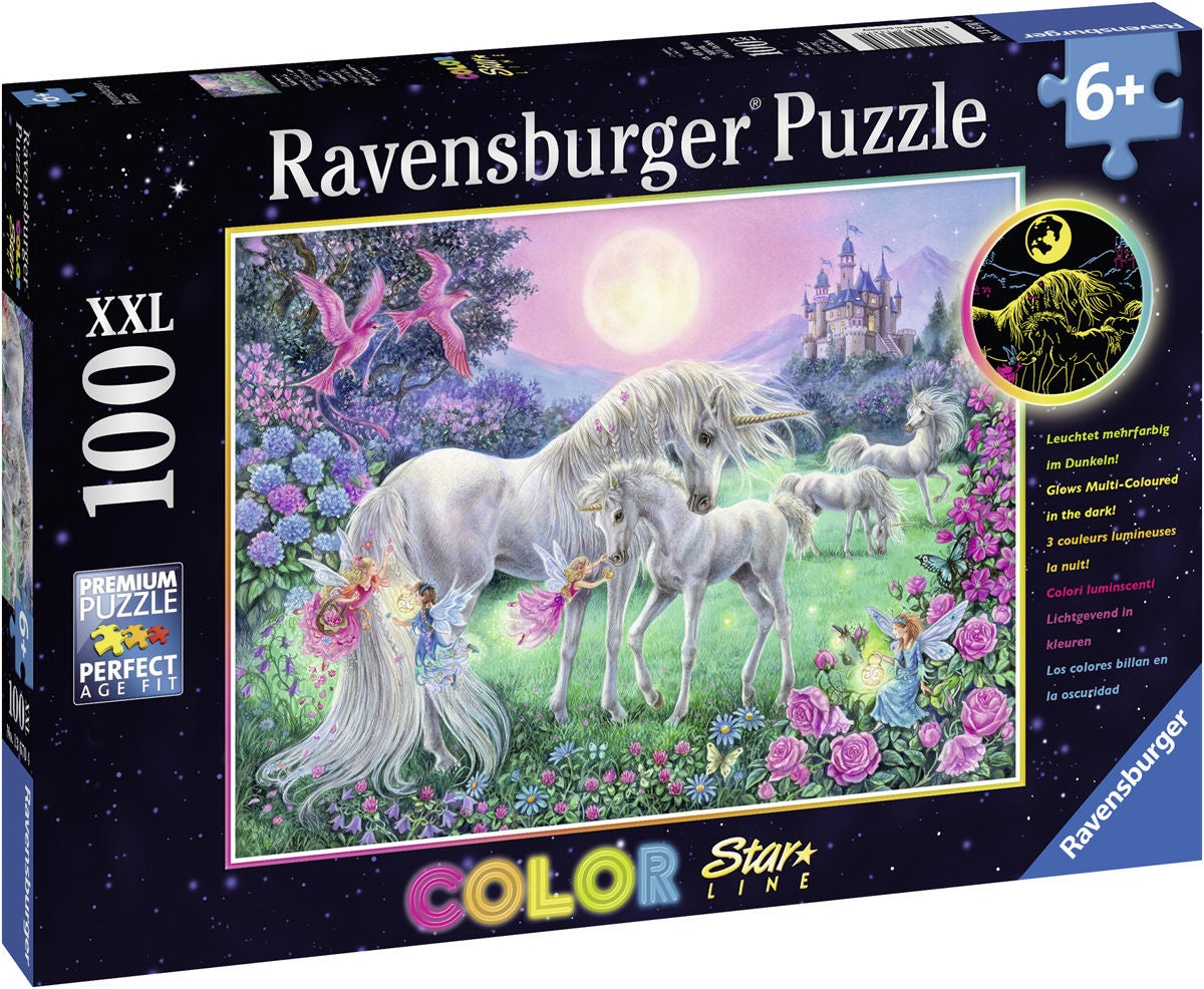 Ravensburger Puzzle Einhörner im Mondschein 100 Teile von Ravensburger