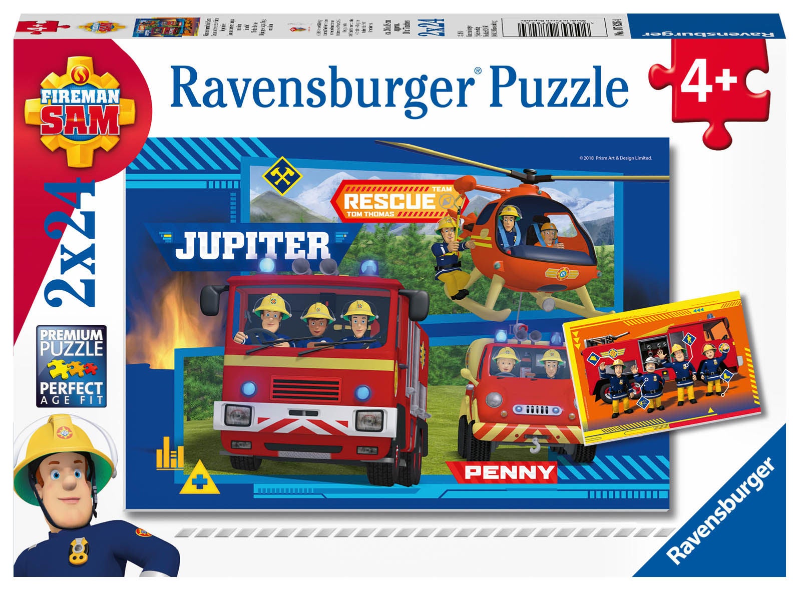 Ravensburger Puzzle Feuerwehrmann Sam 2x24 Teile von Ravensburger