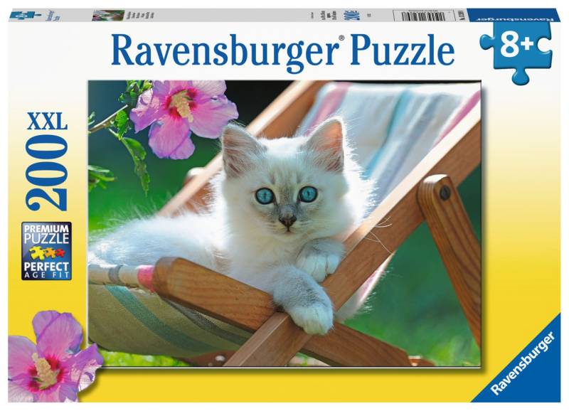 Ravensburger Puzzle Kätzchen auf der Sonnenliege 200 Teile von Ravensburger