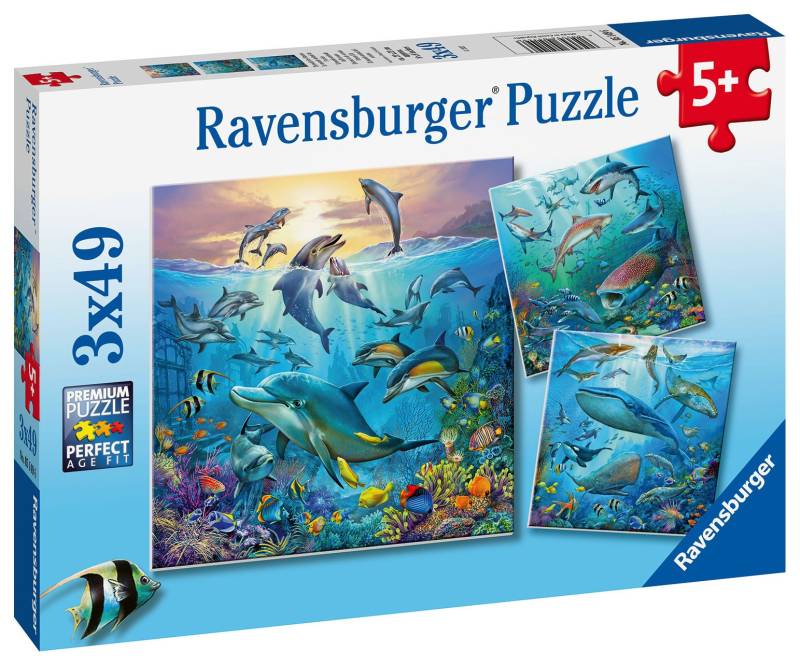 Ravensburger Puzzle Meeresleben 3x49 Teile von Ravensburger