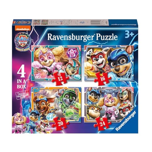 Ravensburger Puzzle: Paw Patrol, Paw Patrol, Puzzle ab 3 Jahren, Kinderpuzzle 3 Jahre, Kinderpuzzle, Ravensburger Puzzle, Geschenk für Kinder 3 Jahre, Jigsaw, 4 Puzzles in 1 von Ravensburger