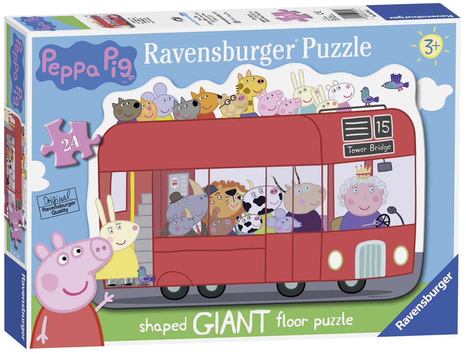 Ravensburger Puzzle Peppa Wutz Bus, 24 Teile von Ravensburger