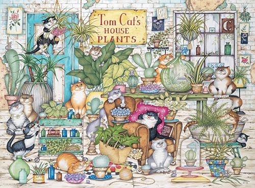 Ravensburger - Puzzle für Erwachsene – Puzzle 500 Teile – Tom Cat's House Plants – Erwachsene und Kinder ab 12 Jahren – Premium-Puzzle – Katzen-Illustration – Tiere – 12000695 von Ravensburger