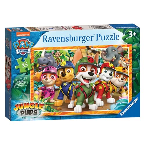 Ravensburger Paw Patrol Jungle Pups Puzzle für Kinder ab 3 Jahren, 35 Teile, pädagogisches Kleinkinderspielzeug und Spiele von Ravensburger