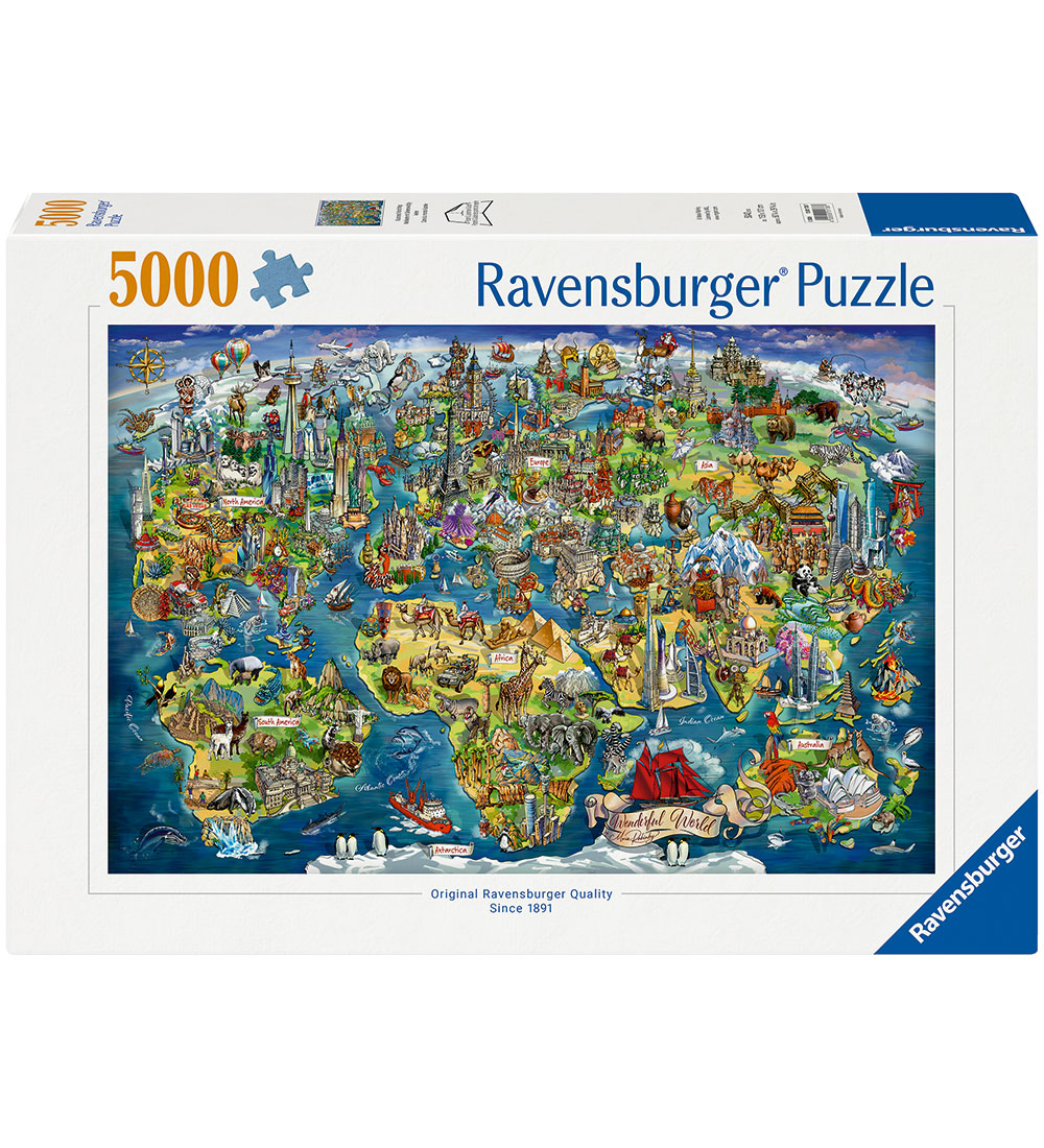 Ravensburger Puzzlespiel - 5000 Teile - Illustriert World Map - Ravensburger - One Size - Puzzlespiele Ravensburger Puzzlespiel - 5000 Teile - Illustriert World Map - Ravensburger - One Size - Puzzlespiele von Ravensburger