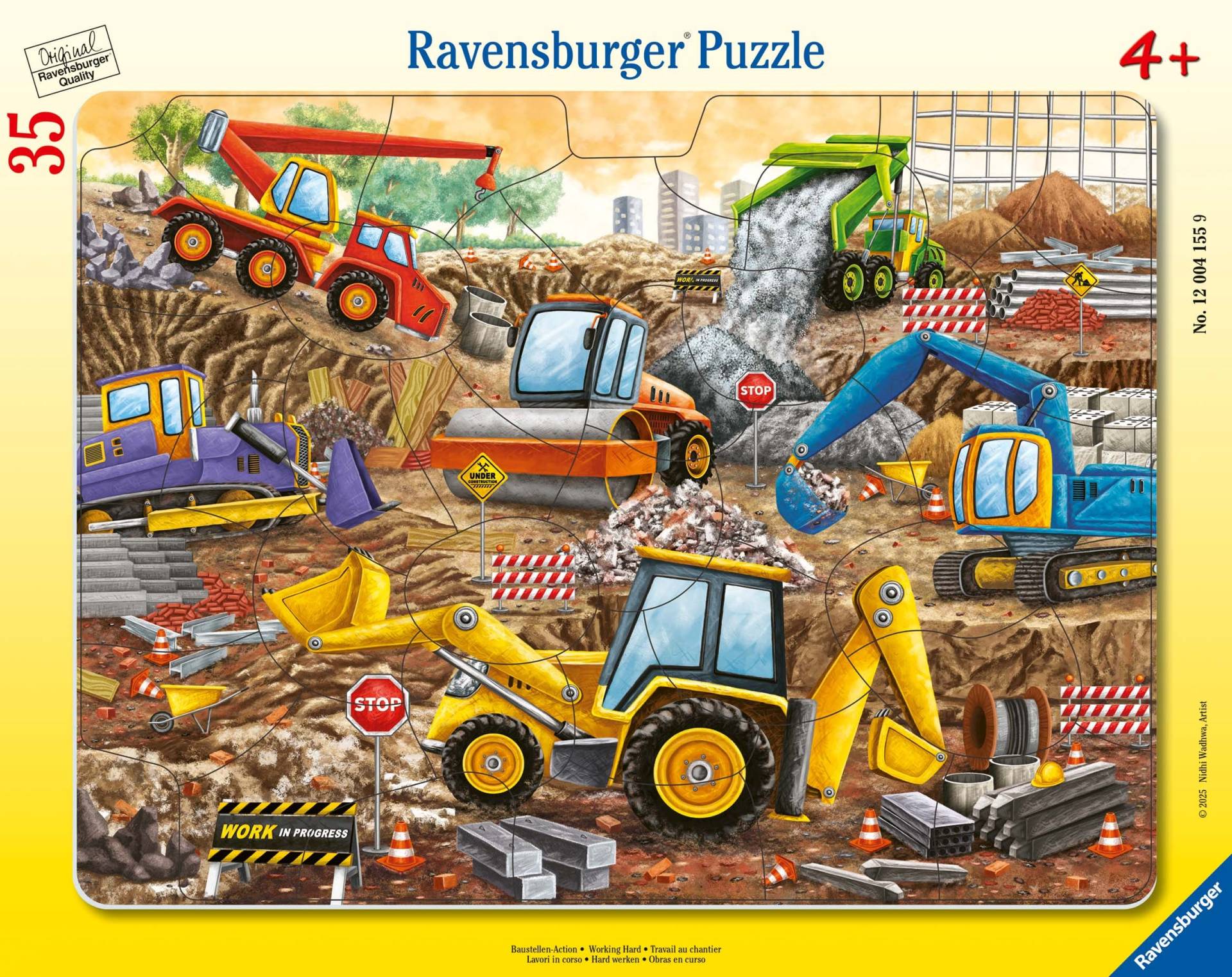 Ravensburger Rahmenpuzzle Baustelle 35 Teile von Ravensburger