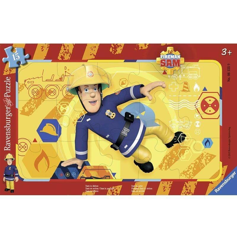 Ravensburger Rahmenpuzzle Feuerwehrmann Sam in Aktion 15 Teile von Sonstige