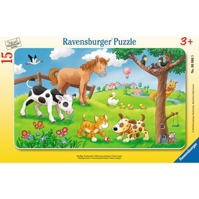 Ravensburger Rahmenpuzzle - Knuffige Tierfreunde 15 Teile von Ravensburger