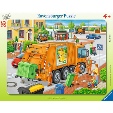 Ravensburger Rahmenpuzzle - Müllabfuhr 35 Teile von Ravensburger