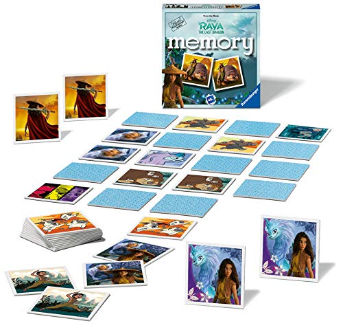 Ravensburger Raya & The Last Dragon Mini-Memory-Spiel – Passende Bilder-Snap-Paare Spiele für Kinder ab 3 Jahren von Ravensburger