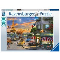 Puzzle Ravensburger Romantische Abendstunde in Paris 2000 Teile von Ravensburger