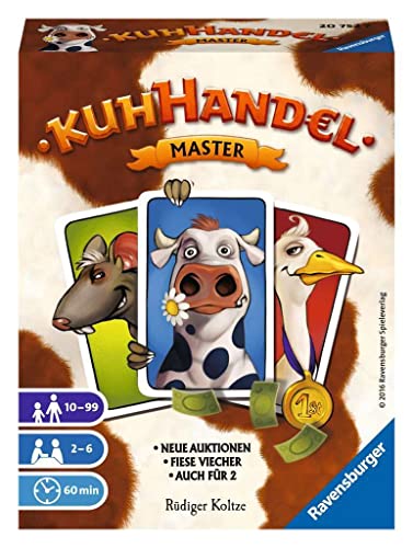 Ravensburger 20752 - Kuhhandel Master, Auktionsspiel für 2-6 Spieler, Kartenspiel mit Kühen ab 10 Jahren, Master Version, neue Spielideen, Yellow von Ravensburger