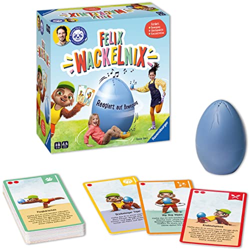 Ravensburger 20931 - Felix Wackelnix Schlaues Bewegungsspiel für 1 bis 6 Kinder ab 5 Jahren entwickelt mit dem Programm "Beweg dich schlau!" der Felix-Neureuther-Stiftung. von Ravensburger