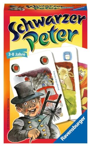 Ravensburger 23409 - Schwarzer Peter, Mitbringspiel für 2-6 Spieler, Kinderspiel ab 3 Jahren, kompaktes Format, Reisespiel, Kartenspiel von Ravensburger