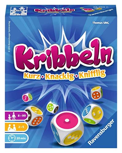 Ravensburger 26704 - Kribbeln, kniffliges Würfelspiel für 2-5 Spieler, Mitbringspiel ab 8 Jahren, die Flotten Kleinen Ravensburger 26704 - Kribbeln, kniffliges Würfelspiel für 2-5 Spieler, Mitbringspiel ab 8 Jahren, die Flotten Kleinen von Ravensburger