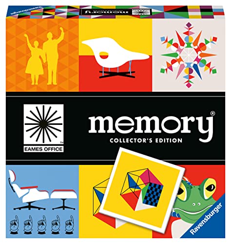 Ravensburger Collectors' Memory Eames – 27377 - Das weltbekannte Gedächtnisspiel mit einzigartigen Bildern des Designerpaares Ray und Charles Eames, EIN besonderes Memory für Kunst-Liebhaber von Ravensburger