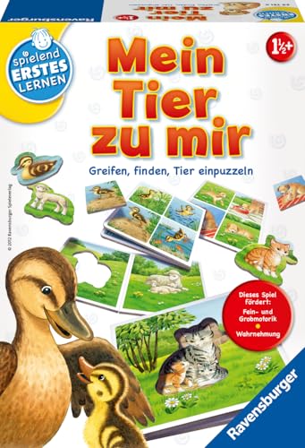 Ravensburger 24731 - Mein Tier zu Mir - Puzzelspiel für die Kleinen - Spiel für Kinder ab 1 und 1/2 Jahren, Spielend erstes Lernen für 1-4 Spieler von Ravensburger