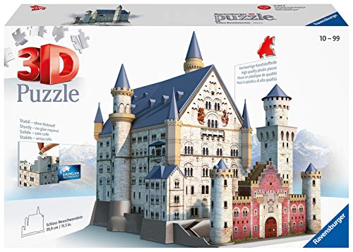 Ravensburger 3D Puzzle 12573 - Schloss Neuschwanstein - 216 Teile - Für alle Märchenschloss Fans ab 10 Jahren, Yellow von Ravensburger