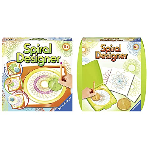 Ravensburger Spiral-Designer, Zeichnen Lernen für Kinder ab 6 Jahren, Kreatives Zeichen-Set für farbenfrohe Spiralbilder und Mandalas & 29709 - Spiral-Bilder für unterwegs von Ravensburger