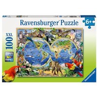 Puzzle Ravensburger Tierisch um die Welt 100 Teile XXL von Ravensburger