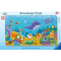 Rahmenpuzzle Ravensburger Tierkinder unter Wasser 15 Teile von Ravensburger