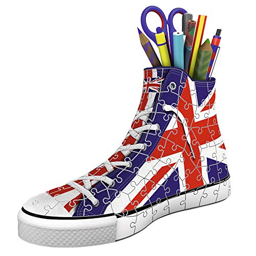 Ravensburger 3D Puzzle 11222 - Sneaker Union Jack - 108 Teile - praktischer Stiftehalter im UK Design ab 8 Jahren - Exklusiv bei Amazon von Ravensburger 3D Puzzle