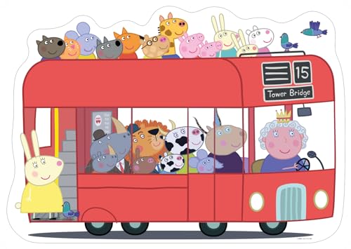 Ravensburger Peppa Pig London Red Bus 24-teiliges riesiges Bodenpuzzle für Kinder ab 3 Jahren – Lernspielzeug für Kleinkinder Ravensburger Peppa Pig London Red Bus 24-teiliges riesiges Bodenpuzzle für Kinder ab 3 Jahren – Lernspielzeug für Kleinkinder von Ravensburger
