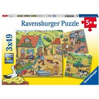 Puzzle Ravensburger Viel los auf dem Bauernhof 3 X 49 Teile von Ravensburger