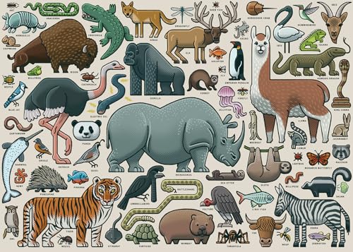 Ravensburger 16807 Illustrazione Animali Selvaggi Tiere Puzzle, Mehrfarbig, 1000 Pezzi von Ravensburger