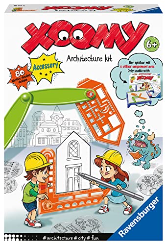 Ravensburger 18147 Menschen Xoomy Architecture Kit 18147-Kreatives Zeichnen und Malen für Kinder ab 6 Jahren, Schwarz von Ravensburger