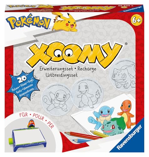 Ravensburger Xoomy Erweiterungsset Pokémon 20239 - Erweiterungsset für den Xoomy Midi oder Maxi, Xoomy Erweiterung mit 20 neuen Motiven von Ravensburger