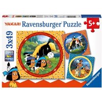 Puzzle Ravensburger YAK: Yakari, der tapfere Indianer 3 X 49 Teile von Ravensburger