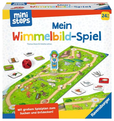 Ravensburger ministeps 4175 Mein Wimmelbild-Spiel, Erstes Spiel zum Tiere-Suchen und Zählen-Lernen, Mit mitwachsendem Spielplan, Spielzeug ab 2 Jahre von Ravensburger