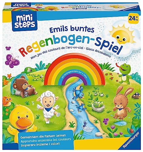 Ravensburger ministeps 4582 Emils buntes Regenbogen-Spiel, erstes Spiel zum Farbenlernen, Spielzeug ab 2 Jahren, Yellow von Ravensburger