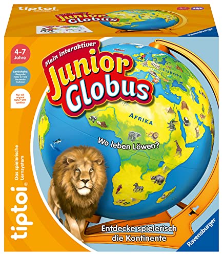 Ravensburger tiptoi 00115 - Mein interaktiver Junior Globus - Kinderglobus zum Entdecken der Welt - Kinderspielzeug ab 4 Jahren, tolles von Ravensburger