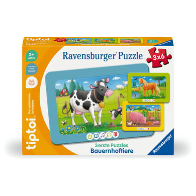 Ravensburger tiptoi® 3 erste Puzzles: Bauernhoftiere von Ravensburger