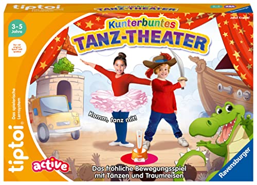 Ravensburger tiptoi® ACTIVE Spiel 00128, Kunterbuntes Tanz-Theater, Bewegungsspiel ab 3 Jahren von Ravensburger