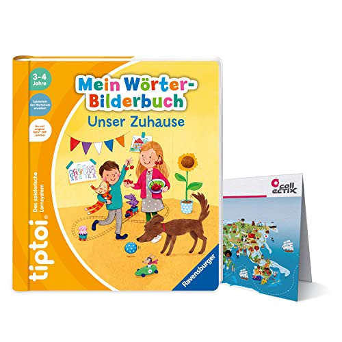 Ravensburger tiptoi® Buch | Mein Wörter-Bilderbuch: Unser Zuhause + Kinder Weltkarte - Länder, Tiere, Kontinente von Ravensburger