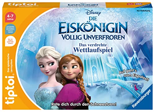 Ravensburger tiptoi Spiel 00116 - Disney Die Eiskönigin - Völlig Unverfroren: Das verdrehte Wettlaufspiel - EIN magisches Quiz-Spiel ab 4 Jahren von Ravensburger