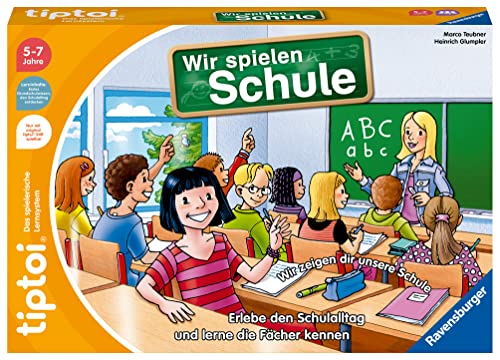 Ravensburger tiptoi Spiel - 00123 Wir Spielen Schule - Spiel ab 5 Jahren für 1-4 Spieler, Erlebe interaktiv einen kompletten Schultag von Ravensburger