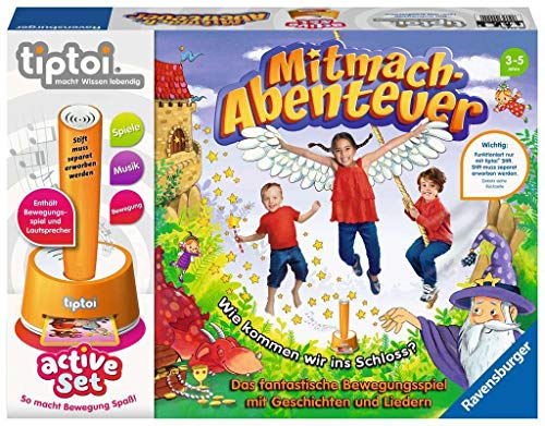 Ravensburger tiptoi 00044 - Active Set Mitmach-Abenteuer/Spiel von Ravensburger ab 3 Jahren/Bewegungsspiel mit spannenden Geschichten, schönen Liedern und lustigen Reimen. von Ravensburger