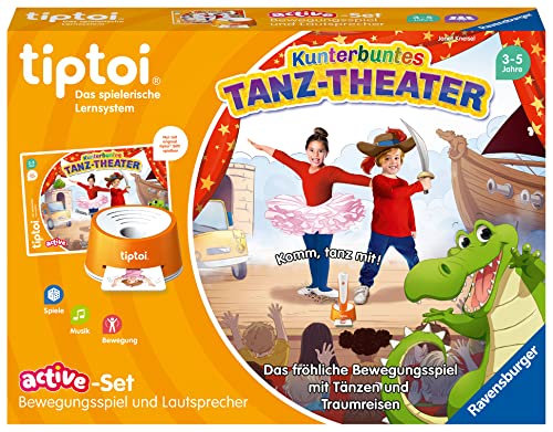 Ravensburger tiptoi® Spiel 00122 Active Set Kunterbuntes Tanz-Theater, Bewegungsspiel ab 3 Jahren von Ravensburger