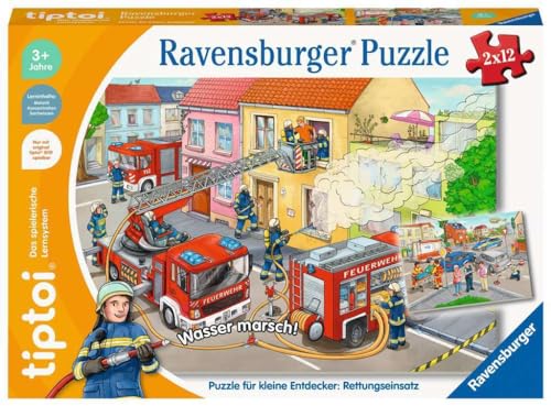 Ravensburger tiptoi Puzzle 00133 Puzzle für kleine Entdecker: Rettungseinsatz, Puzzle für Kinder ab 3 Jahren, für 1 Spieler von Ravensburger