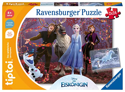 Ravensburger tiptoi Spiel 00134 Puzzle für kleine Entdecker: Disney Die Eiskönigin - 2x24 Teile Kinderpuzzle ab 4 Jahren von Ravensburger