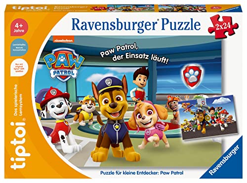 Ravensburger tiptoi Puzzle 00135 Puzzle für kleine Entdecker: Paw Patrol, Kinderpuzzle für Kinder ab 4 Jahren, Paw Patrol Spielzeug für 1 Spieler, Paw Patrol Geschenke - Ostergeschenke für Kinder von Ravensburger